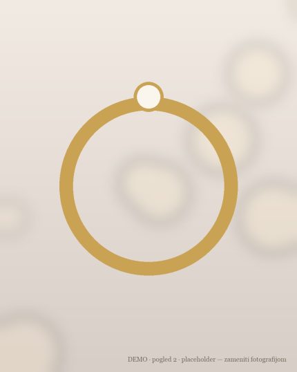 Verenički prsten „Solitaire" — pogled 2